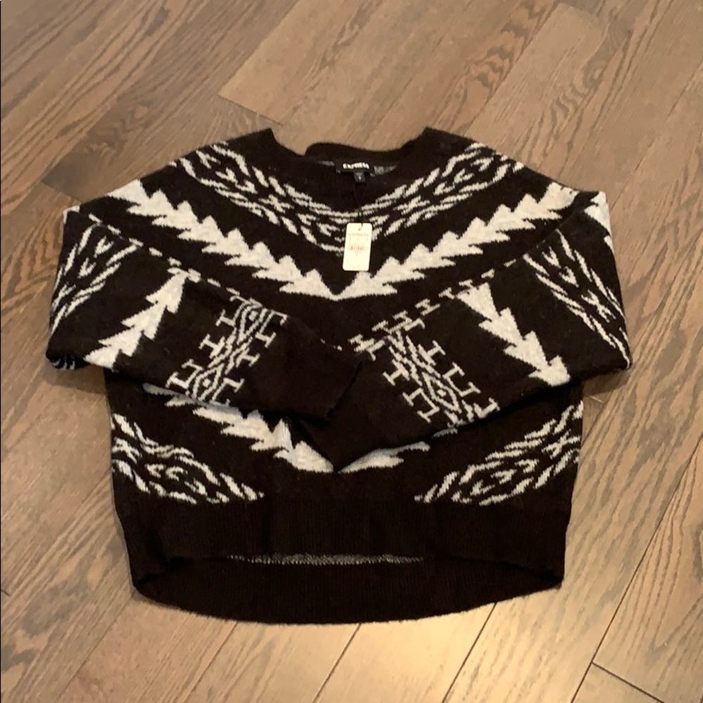 New oversized black/ white comfy soft sweater